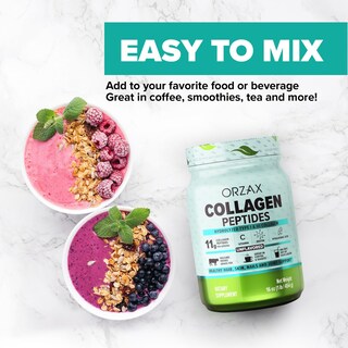 Foto 7 | Foto 7 | Péptidos De Colágeno En Polvo Orzax 11 G Tipo I Y Iii Con Biotina 480 Ml - Venta Internacional.