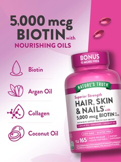 Foto 5 | Foto 5 | Vitamina para Cabello + Piel + Uñas Nature's Truth - Venta Internacional