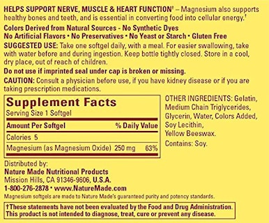 Foto 2 | Foto 2 | Suplemento Nature Made Magnesio 250 Mg 100 Tabletas X 6 - Venta Internacional.