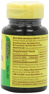 Foto 3 | Foto 3 | Suplemento Nature Made Magnesio 250 Mg 100 Tabletas X 6 - Venta Internacional.