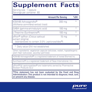 Foto 2 | Foto 2 | Suplemento Pure Encapsulations Daily Calm 60 Cápsulas - Venta Internacional.