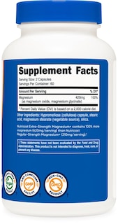 Foto 5 | Foto 5 | Suplemento Nutricost Magnesium+ Extra Strength 420 Mg 120 Cápsulas - Venta Internacional.