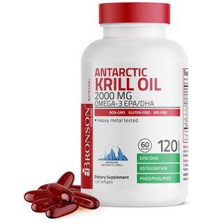Foto 5 | Foto 5 | Suplemento De Aceite De Krill Antártico Bronson 2000 Mg 120 Cápsulas Blandas - Venta Internacional.