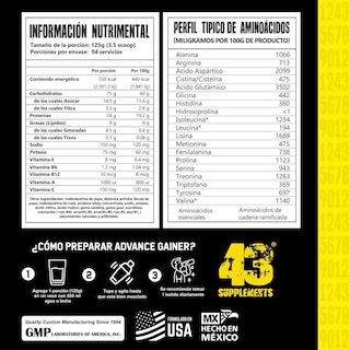 Foto 3 | Foto 3 | Ganador Hard Mass Gainer 43 Supplements sabor Galleta 15 Lbs