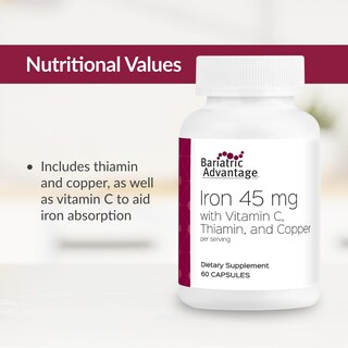 Foto 5 | Foto 5 | Suplemento Bariatric Advantage Iron 45 Mg Con Vitamina C 60 Unidades - Venta Internacional.