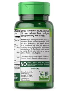 Foto 7 | Foto 7 | Suplemento De Curcumina De Cúrcuma De Nature's Truth 1600 Mg 60 Cápsulas Blandas - Venta Internacional.