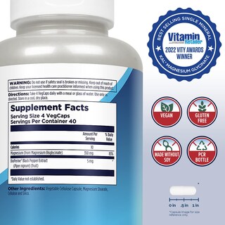 Foto 2 | Foto 2 | Suplemento Kal En Cápsulas De Glicinato De Magnesio, 160 Unidades - Venta Internacional.