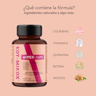 Foto 4 | Foto 4 | Suplemento Alimenticio Not Minox Mujer Crecimiento Cabello Queratina Vit E 120 Cápsulas