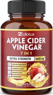 Foto 1 | Foto 1 | Suplemento de Vinagre de Sidra de Manzana Zolotus 3650 mg 7 En 1 90 Cápsulas - Venta Internacional