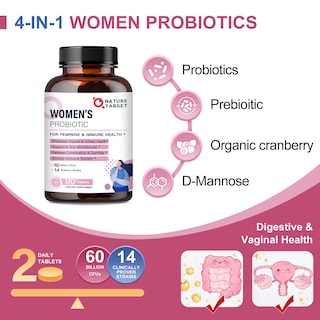 Foto 3 | Foto 3 | Suplemento De Probióticos Nature Target Para Mujeres: 50 Mil Millones De Ufc - Venta Internacional.