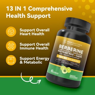 Foto 4 | Foto 4 | Suplemento Inner Brightness Berberine 1300 Mg 60 Cápsulas - Venta Internacional.