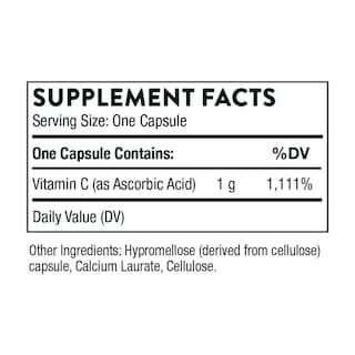 Foto 2 | Foto 2 | Suplemento de Vitamina C Ácido Ascórbico Thorne 1000 Mg 60 Cápsulas - Venta Internacional