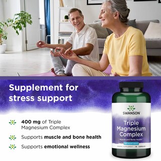 Foto 4 | Foto 4 | Swanson, Complejo Triple De Magnesio, 400 Mg, 30 Cápsulas