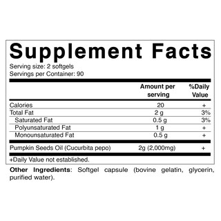 Foto 4 | Foto 4 | Suplemento Vitamático de Aceite de Semilla De Calabaza 2000 Mg Cápsula Blanda 180 - Venta Internacional
