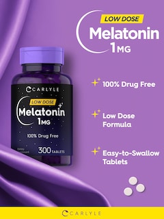 Foto 4 | Foto 4 | Suplemento Carlyle Melatonin 1 Mg 300 Comprimidos En Dosis Baja - Venta Internacional.