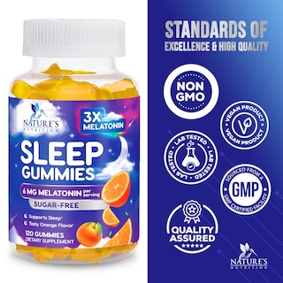 Foto 4 | Foto 4 | Gominolas Sleep Gummies Nature's Nutrition, Melatonina, 6 Mg, 120 Unidades - Venta Internacional.
