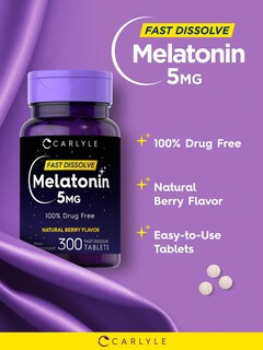 Foto 3 | Foto 3 | Suplemento Carlyle Melatonin De 5 Mg De Disolución Rápida, 300 Comprimidos - Venta Internacional.
