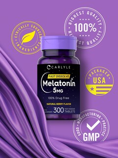 Foto 5 | Foto 5 | Suplemento Carlyle Melatonin De 5 Mg De Disolución Rápida, 300 Comprimidos - Venta Internacional.