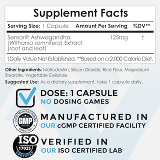 Foto 2 | Foto 2 | Suplemento Nootropics Depot Sensoril Ashwagandha 125 Mg 180 Unidades - Venta Internacional.