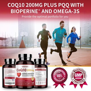 Foto 7 | Foto 7 | Suplemento De Cápsulas Blandas Zebora Coq10 De 200 Mg Con Pqq, Bioperine Y Omega-3 - Venta Internacional.