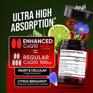 Foto 2 | Foto 2 | Suplemento: Cápsulas Blandas De Coenzima Q10 De 400 Mg De Joyli Nutrition - Venta Internacional.
