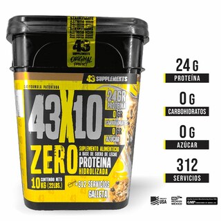 Foto 2 | Foto 2 | Proteína Zero Hidrolizada 43 Supplements 10 Kg Galleta
