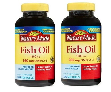 Foto 5 | Foto 5 | Suplemento De Aceite De Pescado Hecho En La Naturaleza, 1200 Mg De Omega-3, 400 Cápsulas Blandas - Venta Internacional.