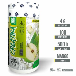 Foto 2 | Foto 2 | Creatina 43 Supplements 500 G Sabor Manzana Verde 100 Servicos