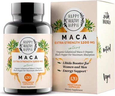 Foto 1 | Foto 1 | Suplemento De Raíz De Maca Hippie Happy Healthy, 1200 Mg, 120 Unidades - Venta Internacional.