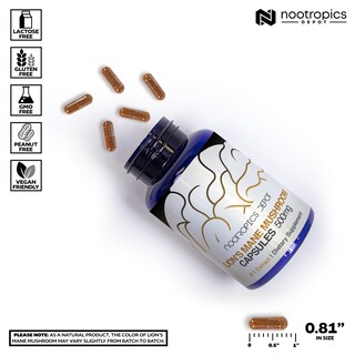 Foto 3 | Foto 3 | Suplemento Nootropics Depot Lions Mane Mushroom 500 Mg 60 Cápsulas - Venta Internacional.