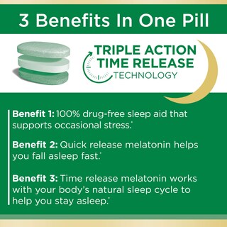 Foto 2 | Foto 2 | Melatonina Sleep Aid Nature's Bounty Stress Support, 10 Mg, 56 Unidades - Venta Internacional.