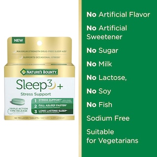 Foto 4 | Foto 4 | Melatonina Sleep Aid Nature's Bounty Stress Support, 10 Mg, 56 Unidades - Venta Internacional.