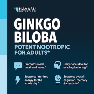 Foto 3 | Foto 3 | Suplemento Havasu Nutrition Ginkgo Biloba 120 Mg Con Fosfatidilserina 60 Cápsulas - Venta Internacional.