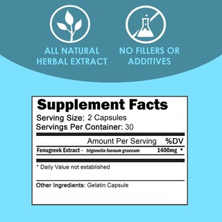 Foto 4 | Foto 4 | Suplemento Vh Nutrition Fenugreek+ 1400 Mg Para Lactancia, 60 Cápsulas - Venta Internacional.