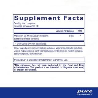 Foto 2 | Foto 2 | Suplemento Para Dormir Pure Encapsulations Melatonin-sr 30 Cápsulas - Venta Internacional.
