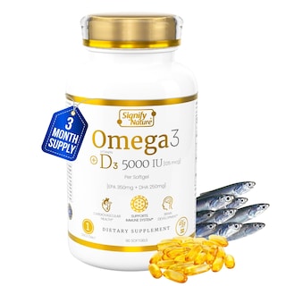 Foto 1 | Foto 1 | Suplemento De Aceite De Pescado Omega 3 De Signify Nature Con Vitamina D3 5000 Ui - Venta Internacional.