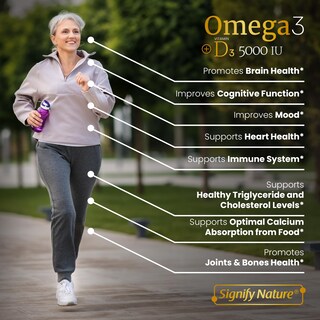 Foto 3 | Foto 3 | Suplemento De Aceite De Pescado Omega 3 De Signify Nature Con Vitamina D3 5000 Ui - Venta Internacional.