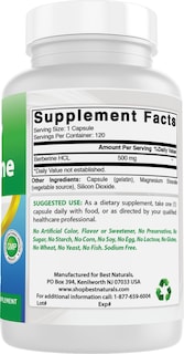 Foto 6 | Foto 6 | Suplemento Best Naturals Berberine 500 Mg 120 Cápsulas X 2 - Venta Internacional.