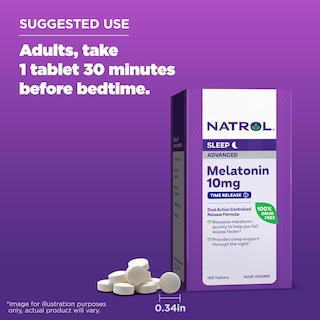 Foto 6 | Foto 6 | Suplemento Natrol Advanced Sleep Melatonin 10 Mg 100 Comprimidos - Venta Internacional.