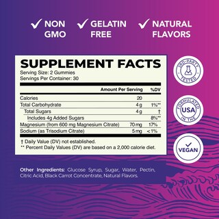 Foto 6 | Foto 6 | Gomitas De Citrato De Magnesio Nobi Nutrition 600 Mg 60 Unidades - Venta Internacional.