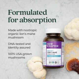 Foto 4 | Foto 4 | Suplemento New Chapter Lion's Mane + Reishi Mushroom, 60 Unidades - Venta Internacional.