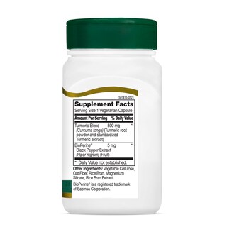 Foto 5 | Foto 5 | Suplemento De 500 Mg De Cúrcuma Del Siglo Xxi Con Pimienta Negra 60 Cápsulas - Venta Internacional.