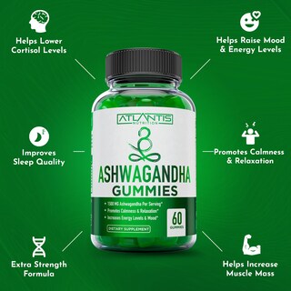 Foto 4 | Foto 4 | Gummies Atlantis Nutrition Ashwagandha 1500 Mg Con Vitamina D Y Zinc - Venta Internacional.