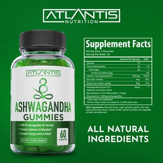 Foto 5 | Foto 5 | Gummies Atlantis Nutrition Ashwagandha 1500 Mg Con Vitamina D Y Zinc - Venta Internacional.