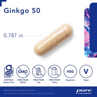 Foto 3 | Foto 3 | Suplemento Pure Encapsulations Ginkgo 50 160 Mg 120 Cápsulas - Venta Internacional.
