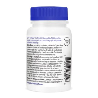 Foto 7 | Foto 7 | Suplemento De Melatonina 21st Century Zoo Friends Sleep 60 Comprimidos - Venta Internacional.