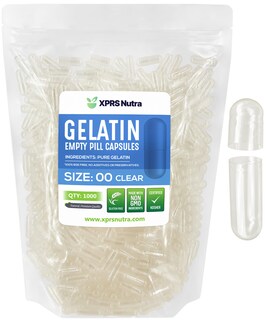 Foto 1 | Foto 1 | Cápsulas Vacías Xprs Nutra, Tamaño 00 — 1000 Unidades, Gelatina Transparente - Venta Internacional.