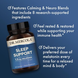Foto 4 | Foto 4 | Complemente Dr. Mercola Sleep Support Con 1,5 Mg De Melatonina 30 Cápsulas - Venta Internacional.