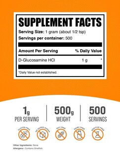 Foto 2 | Foto 2 | Supplement Bulksupplements.com Glucosamina Hcl En Polvo 500 G - Venta Internacional.