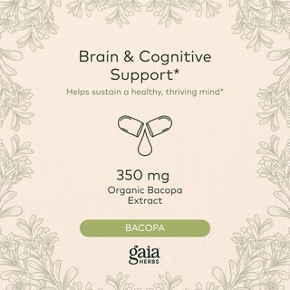 Foto 3 | Foto 3 | Suplemento Gaia Herbs Bacopa Brain Support 60 Cápsulas Veganas - Venta Internacional.